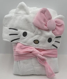 Pottery Barn Teen Hello Kitty Critter Hooded Robe ~ One Size ~ White / Pink - Picture 1 of 2