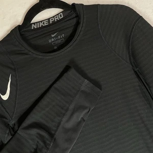 Nike Pro Dri-Fit Kompression sportliches Baselayer-Top schwarz atmungsaktiv Gr. Small - Bild 1 von 7