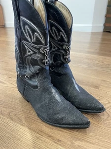 Men’s Corral Cowboy Boots 9 EE Black ****read - Picture 1 of 10
