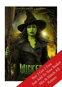 Wicked For Good–  Wall Art A2 A3 A4 Print Buy 2 Get 2 Free - Picture 1 of 5