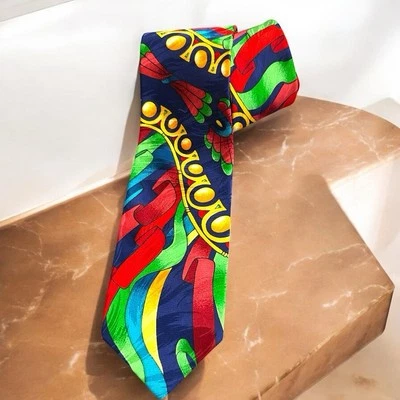 RUSH LIMBAUGH ~ CORBATA DE SEDA PARA HOMBRE ~ AZUL con CINTAS DORADAS Y ARCO IRIS ~ 58" Foto 1 de 2