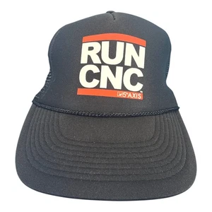 Run CNC 5th Axis Truckermütze schwarz Mesh Snapback Ball Cap Maschinist - Bild 1 von 10