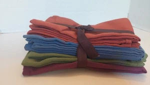 Set Of 8 Bed Bath & Beyond Fall Harvest Fabric Napkins Multi Color 16" x 16" New - Picture 1 of 3