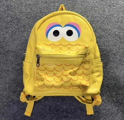 芝麻街大鸟迷你背包黄色人造皮革海洋世界芝麻场所 — 第 1/4 张图片