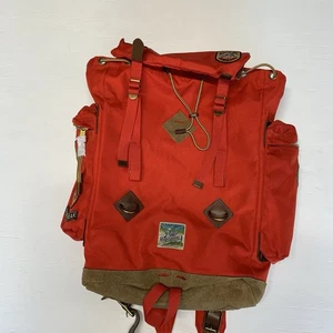 Mochila Polo Ralph Lauren Gamuza Borde Trail Roja Nueva con Etiquetas - Imagen 1 de 18