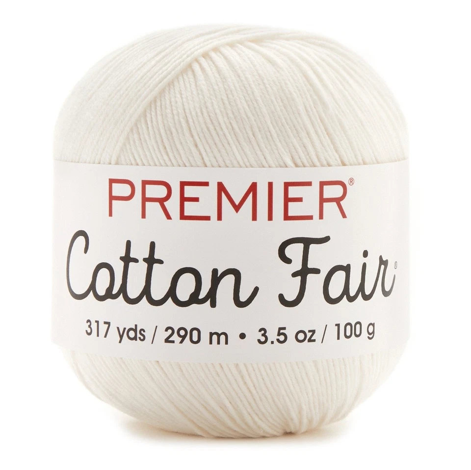 Premier Yarns 27-1 Cotton Fair Solid Yarn-White (3Pk) - Image 1 of 1