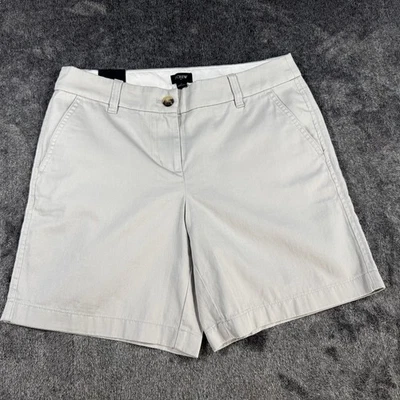 NWT Women's J Crew Chino Shorts Size 4 NEW With Tags 7” Khaki Slash Pockets - Image 1 of 4