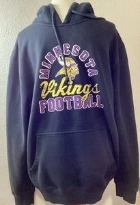Majestic NFL Minnesota Vikings Black Unisex Hoodie Size Medium - Picture 1 of 3