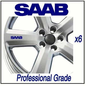CALCOMANÍAS DE RUEDA SAAB - TURBO 900 9-3 9-4 9-5 - ¡X6!¡!¡! - Imagen 1 de 1