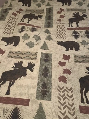 Cortina de Ducha Osos y Alces en Alaska Fondo 66x66 pulgadas Foto 1 de 3