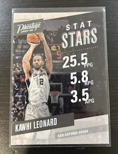 2017-18 Kawhi Leonard Panini Prestige Star Stats San Antonio Spurs #10 - Picture 1 of 1