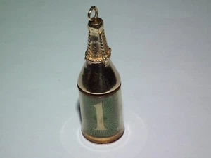 V Scarce 1971 Champagne Bottle 9ct Gold £1 Note Pendant, Fob, Charm Heavy 6.9g - Picture 1 of 9