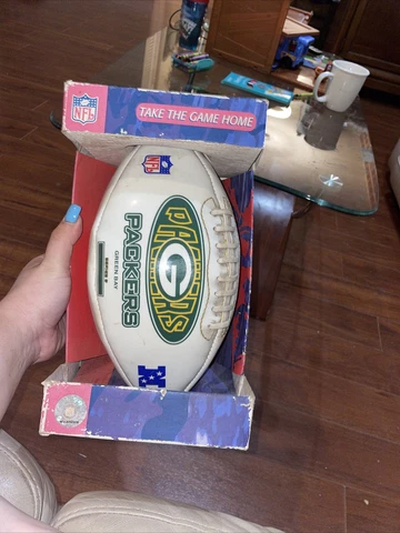 Green Bay Packers Collectible Football Full Size In Box Cover