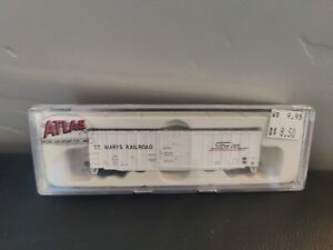 Atlas N scale “St. Mary's Railroad” ACF 50'6" boxcar Rd. #4240. RTR/Kds/Mw/C7.