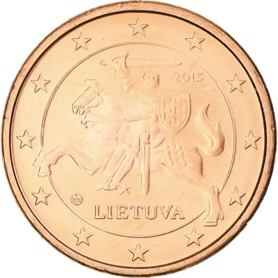 [#1179971] Lithuania, Euro Cent, 2015, Vilnius, BU, MS, Copper Plated Steel, KM: - Image 1 of 2