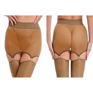 Women's Sexy See Through Mini Skirts High Waist Bodycon Skirt with Garter Clips  - Picture 1 of 72