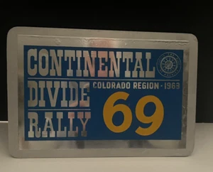 VTG 1963 Car Rally Plaque Continental Devide Rally Colorado Region - Picture 1 of 8