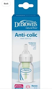 Dr Brown's Natural Flow Anti-Colic Narrow Baby Bottle, 2oz/60ml. - Picture 1 of 8