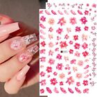 8 Sheets Flower Nail Art Stickers 3D Self-Adhesive Nail Decals Spring Nail St...