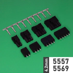 5557/5569 4,2 mm enchufe + zócalo + crimpadoras 2-5p conector B2W (Molex Mini-Fit Jr. Estilo) - Imagen 1 de 7