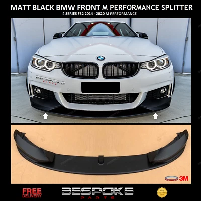 DIVISOR DELANTERO BMW NEGRO MATE PARA BMW SERIE 4 F32 F33 F36 M CENEFA LABIAL DEPORTIVA