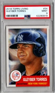 2018 Topps Living Baseball #34 Gleyber Torres novato PSA 9 como nuevo Yankees - Imagen 1 de 1