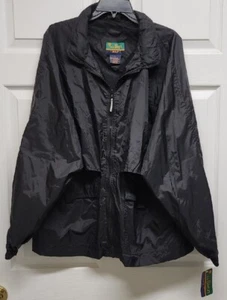Chaqueta con Capucha Tres Bien Malla de Golf Rompevientos Transpirable Negra Mangas Largas LG - Imagen 1 de 9