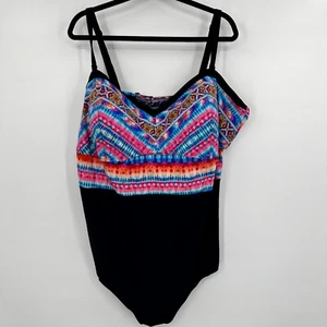 Torrid Einteiler Badeanzug Damen 6 Multi Geometrisches Muster Verstellbarer Träger - Bild 1 von 11