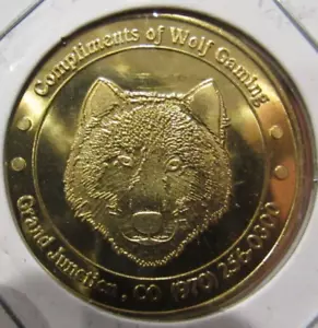 De colección Wolf Gaming Grand Junction, CO Ficha de Buena Suerte - Colorado Colo. - Imagen 1 de 2