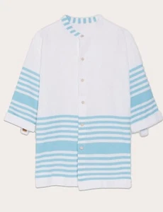 Camisa Top Playa London Unisex Bali Algodón Orgánico a Rayas Seminyak Nueva con Etiquetas Precio de venta sugerido por el fabricante £75 - Imagen 1 de 5