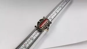 Anello in argento sterling firmato Chris Charley Navajo nativi americani misura 6,5 - Foto 1 di 4