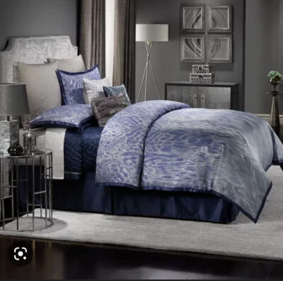 Juego de fundas nórdicas JLO Jennifer Lopez ESCENARIO CENTRAL Azul Abstracto Reina Completa Foto 1 de 4