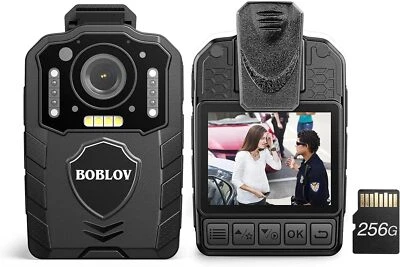 BOBLOV 1440P Police Body Camera with Audio Recording Night Vision Cam 128/256GB - Image 1 of 4