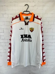 AS ROMA ITALY 1998 1999 RETRO VINTAGE FOOTBALL SHIRT JERSEY AWAY SIZE LARGE - Picture 1 of 11