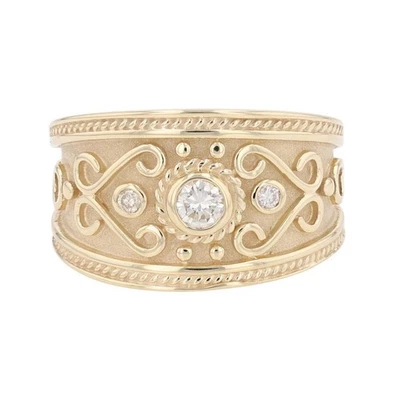 Le Vian .23ctw Round Cut Diamond Statement Ring 14k Yellow Gold Size 9.5 - Image 1 of 4