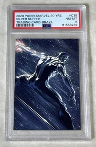 2020 Panini Marvel 80 Years Silver Surfer #C35 Trading Card Brazil PSA 8 - Afbeelding 1 van 2