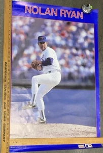 NUEVO Póster Starline MLB Nolan Ryan Texas Rangers 1989 vintage 34"x 22" excelente - Imagen 1 de 3
