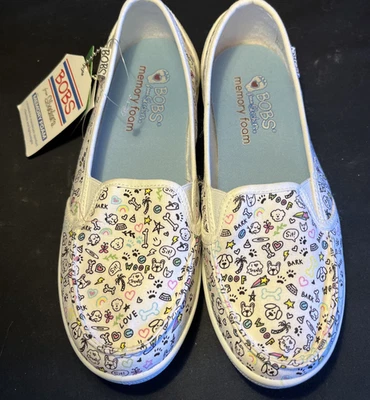 Skechers BOBS for Dogs Dog Print Memory Foam Slip On Shoes Women's Size 7 NEW! - Image 1 of 4