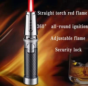 Potente pulverizador de soldadura 1300C antorcha de llama roja fuego gas butano encendedor de cigarros barbacoa - Imagen 1 de 16