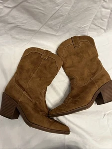 Sam & Libby Damen Toffee Braun Klassisch Halbhohe Cowboy Western Stiefel Größe 9 - Bild 1 von 7