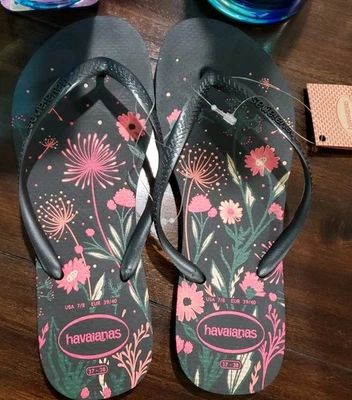Nuevo con etiquetas Havaianas Slims Orgainic para mujer talla 37/38 EE. UU. talla 7/8 Foto 1 de 4