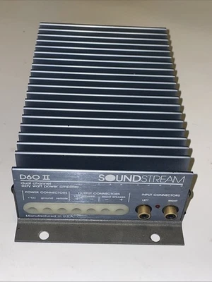 Soundstream D60 II  2 Channel Car Audio Amplifier Old School *POWERS ON/NO TEST! - Image 1 of 4