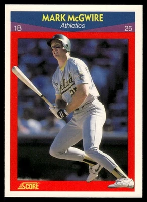 1990 Score 100 Superstars #25 Mark McGwire - Image 1 of 2