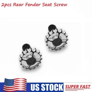 2pcs Billet Rear Fender Seat Screw Bolt Nut For Harley Electra Road Street Glide - Picture 1 of 5