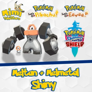 Meltan + Melmetal Shiny 6IVs - Pokemon Let's GO Pikachu Eevee or Sword Shield - Picture 1 of 1