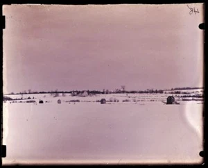 ONE EARLY 1900s ANTIQUE GLASS NEGATIVE, NEWPORT, ME, "PANORAMIC VIEW" #2 - Picture 1 of 2