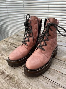 Ladies Pons Quintana PINK Quilted Ankle Boot Size 40 (7) £259 - Picture 1 of 11
