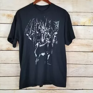Vintage Single Stitch Shirt M L schwarz Weißschwanz Hirsch Grafikdruck XCIII Wildside 90 - Bild 1 von 5