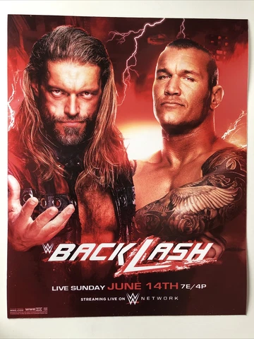 WWE Backlash PPV Poster 12”x15” Cover
