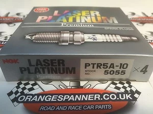 NGK PTR5A-10 Platinum Spark Plugs X4 Ford Zetec 1.8 2.0 Focus Mondeo Escort Puma - Picture 1 of 1